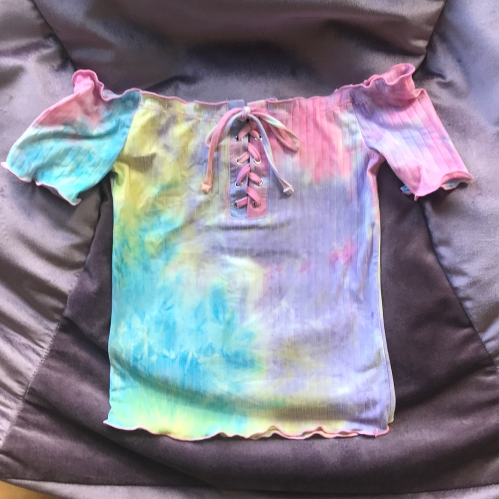 Rue21 off the shoulder tye dye top!